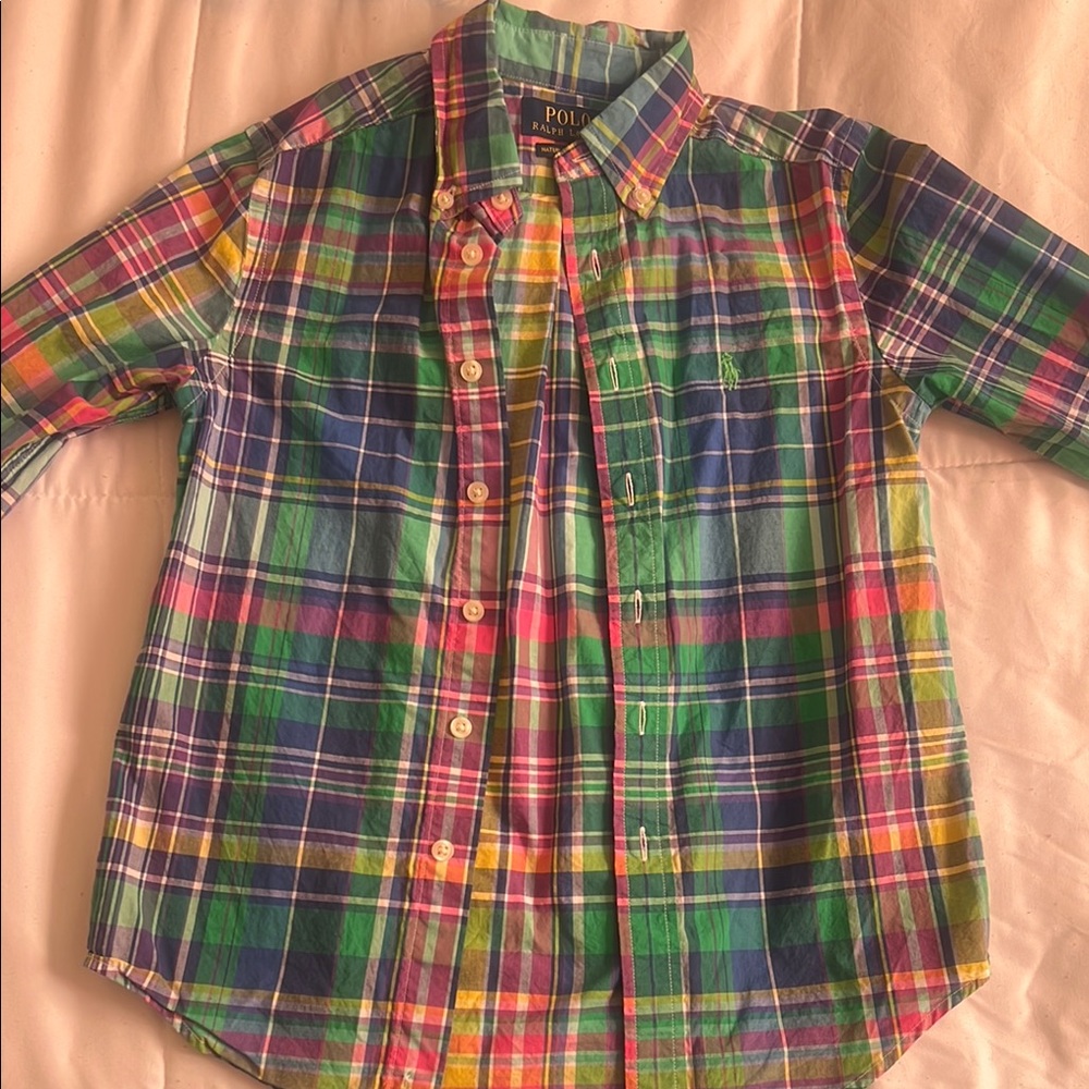 Polo by Ralph Lauren Kids Vibrant Plaid Button-Down Shirt